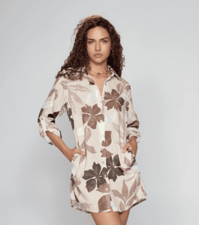 Vestido Lino Estampado